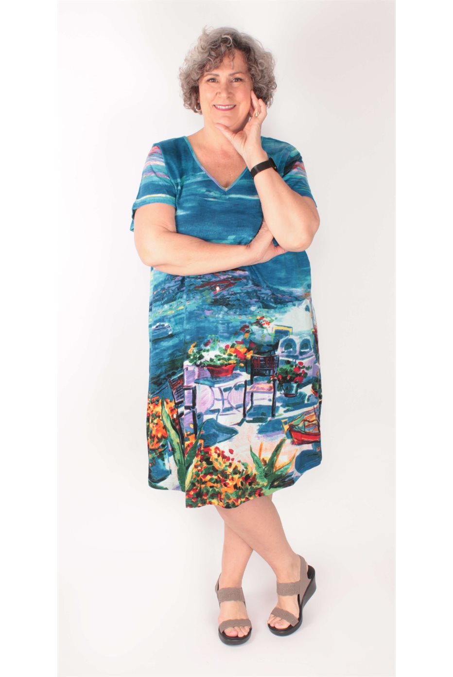 Robe en v contemporaine Santorini
